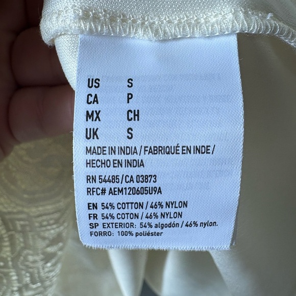 American Eagle Lace Cream Bell Sleeve Boho Dress Sz  Small - Picture 5 of 6